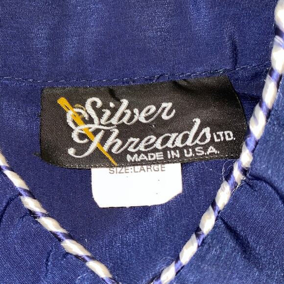 Vintage Cat Lover Jacket Beaded Embroidered Rope Western Sz Large Shoulder Pads - Picture 5 of 16